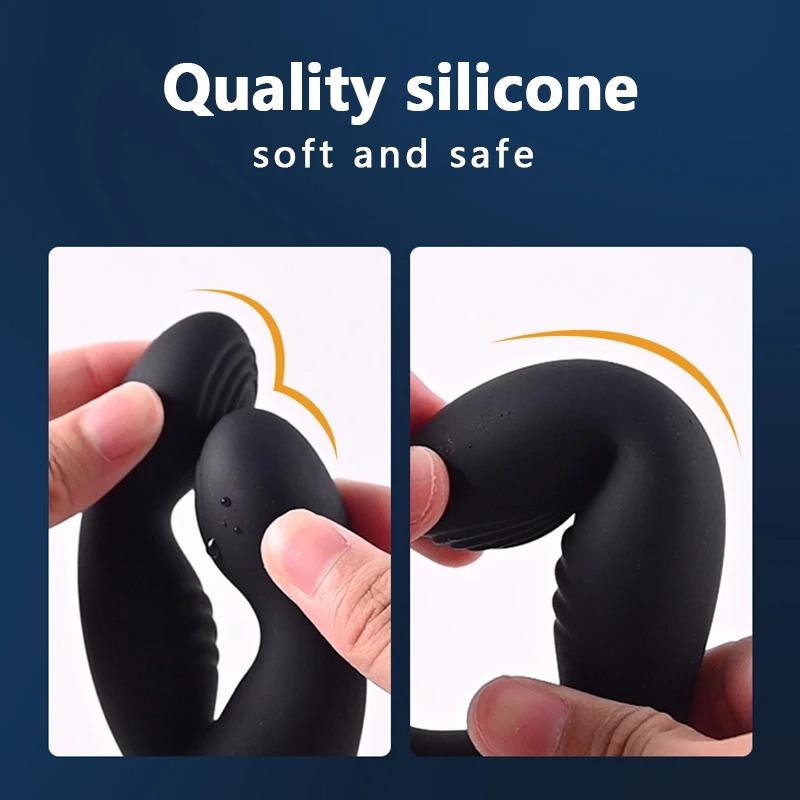Anal Plug Vibrator Prostata Massagegerät Silikon Sexspielzeug für Männer Butt Plug mit kabelloser Fernbedienung 10 Modi Gay Sexy Produkt