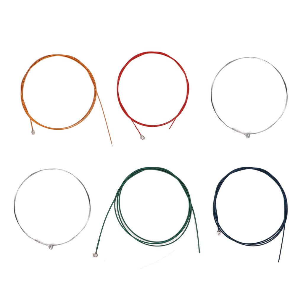 6Pcs Guitar String Copper Alloy Rust Proof Easy Playing Multicolour Professional Acoustic Guitar String