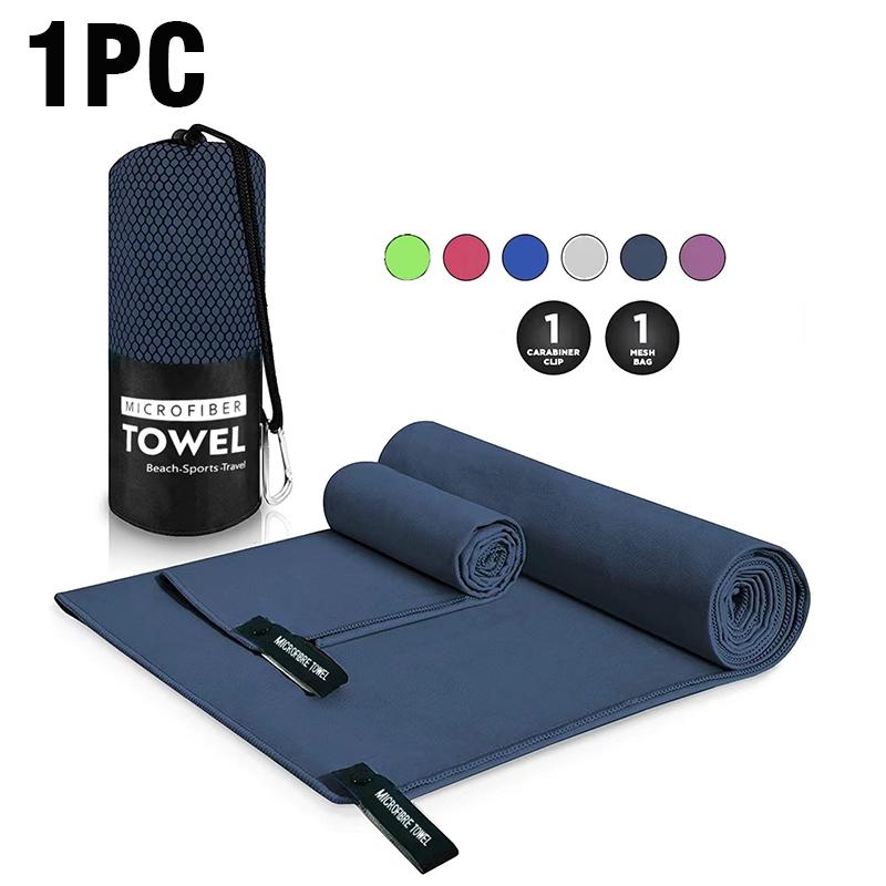 Ręcznik z mikrofibry, gruby, sportowy, podróżny, szybkoschnący, super chłonny i super miękki, duży ręcznik do włosów, lekki ręcznik fitness