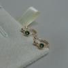 ANENJERY Green Zircon Clip On Earrings for Women Daily Small Ear Cuff Clip Without Piercing Jewelry