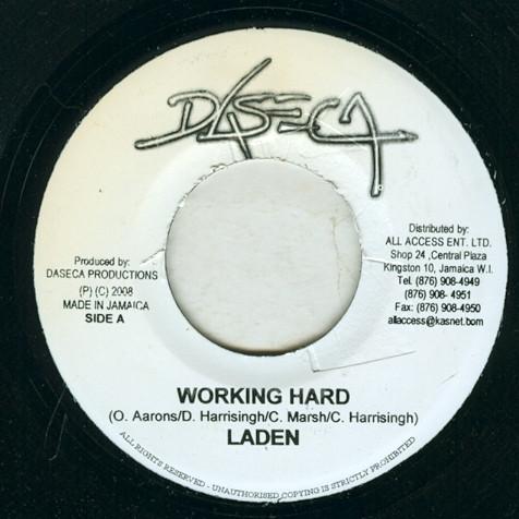 

7inch Record LADEN - Working Hard NONE Daseca 2008 Jamaica Reggae, Ska & Dub Used