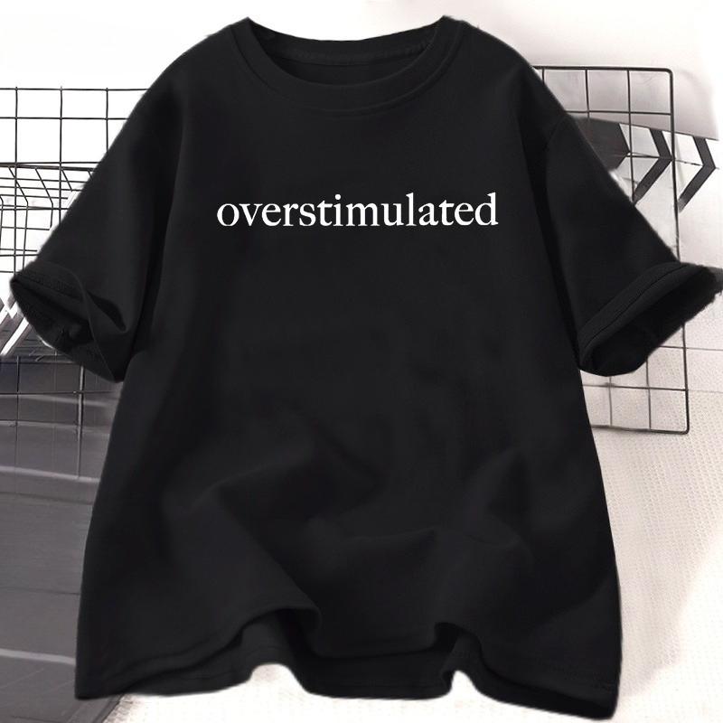 Overstimulated T Shirt for Mom Cowboy Frog Unhinged Tshirt Weirdcore Clothing Funny TShirt Casual Loose Tshirts for Unisex Women