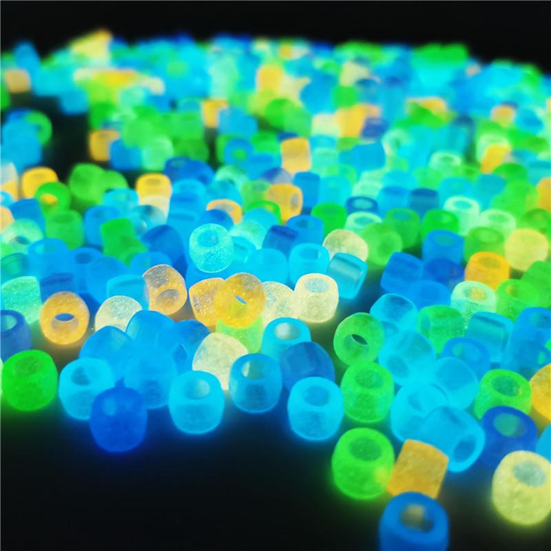 Acrylic Barrel Candycolored Beads Luminous 6x8mm Glowinthedark Diy Accessories