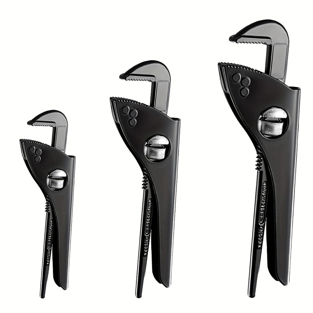 3pcs Plumbing Pliers Wrench,7/10/12inch Adjustable Water Pipe Plier Multi Functional Quick Water Pipe Wrench