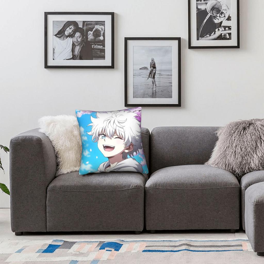 Pillow Cover Anime Killua Zoldyck Vintage Pillow Case For Sofa Home Decoration Pillowcases