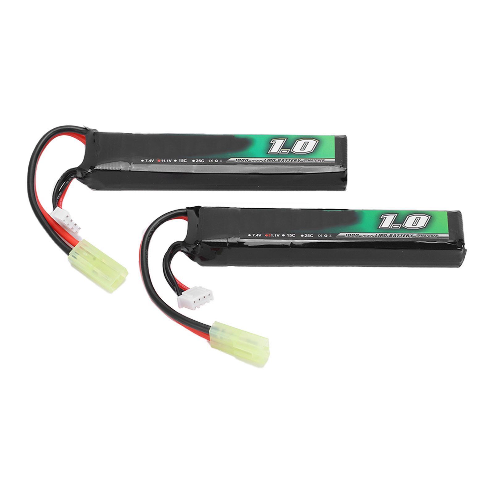 

2 шт. 11.1V 1000mAh 15C Lipo акумуляторний блок з міні-штекером для Tamiya для іграшкових автомобілів RC