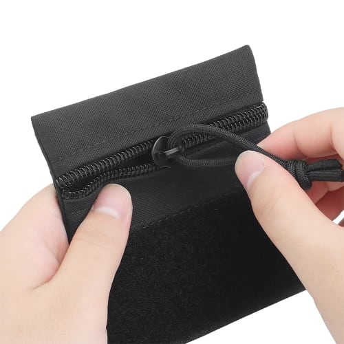PHOENIX IKKI Klettverschluss Kleiner Organizer, Multifunktional, Tragbar, Militärische/Taktische Aufbewahrungstasche, EDC-Tasche, Mini-Tasche, Schwarz