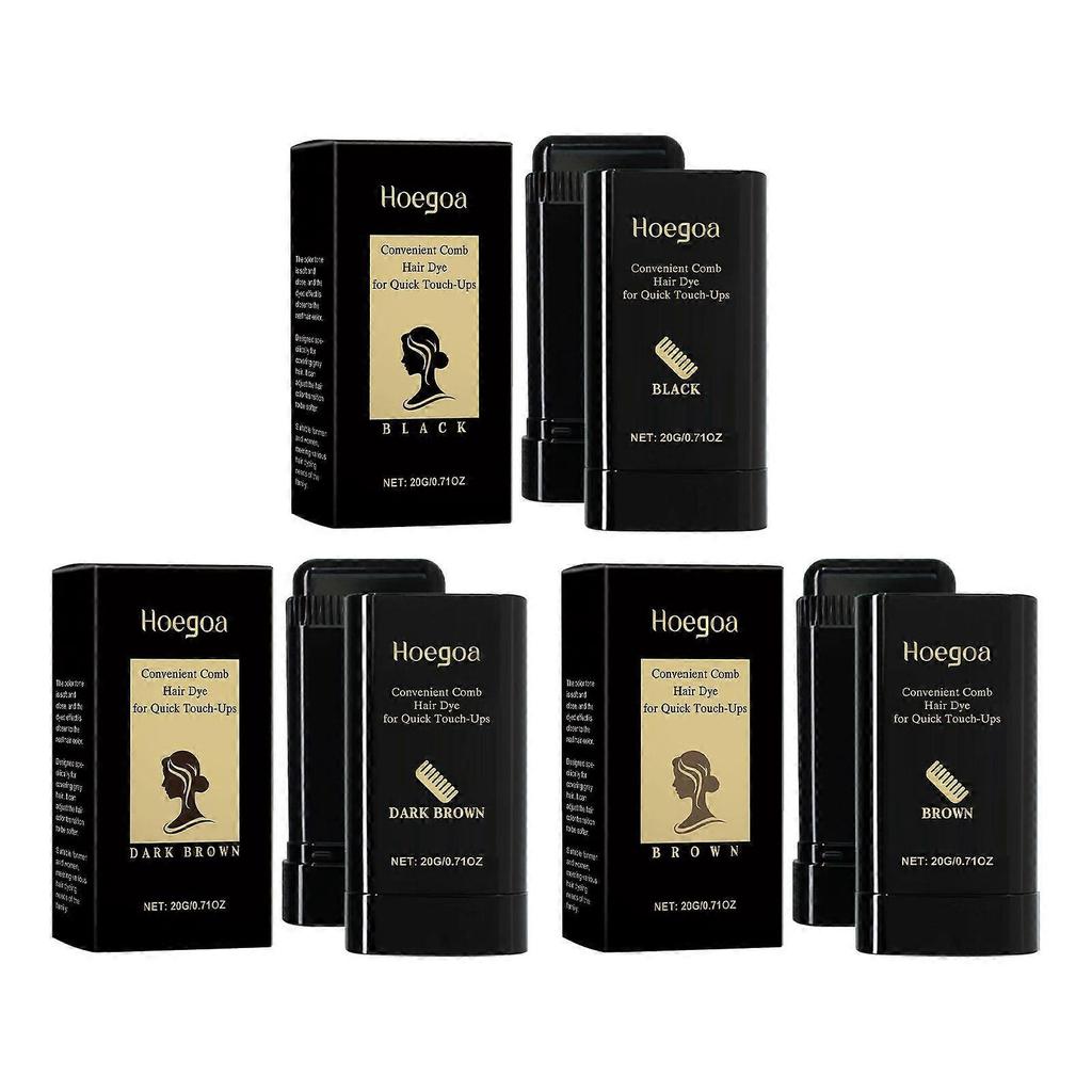 Hoegoa Hair Stick Hair Color Temporary Hair Stick Natural Mild Non-Irritating Color Rendering Hairdressing Agent