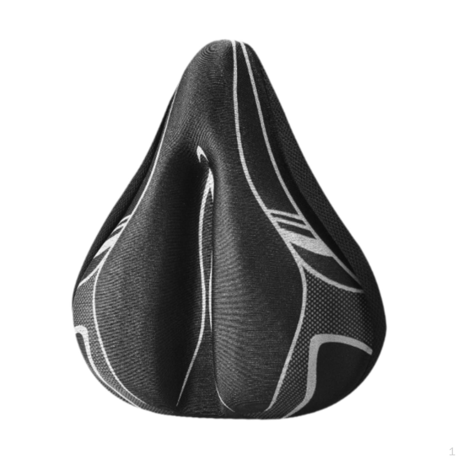 

Bike Saddle Cushion Cover Breathable Wide for Mountain Road Bikes Exercise Black Gray