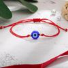 Blue Evil Eye Red String Bracelet Set - Handmade Woven Design