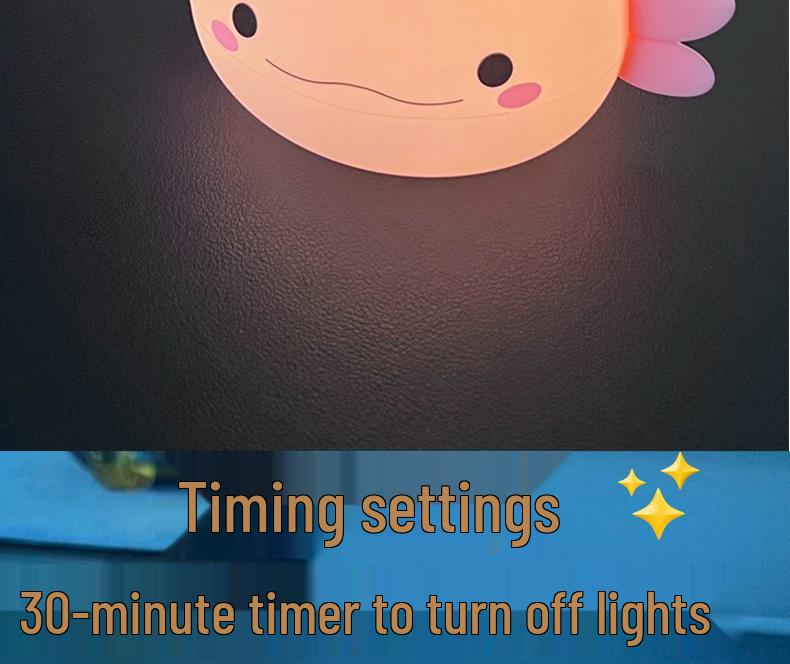 Axolotl Silicone Night Light - Creative Bedside Atmosphere Lamp & Gift Ornament