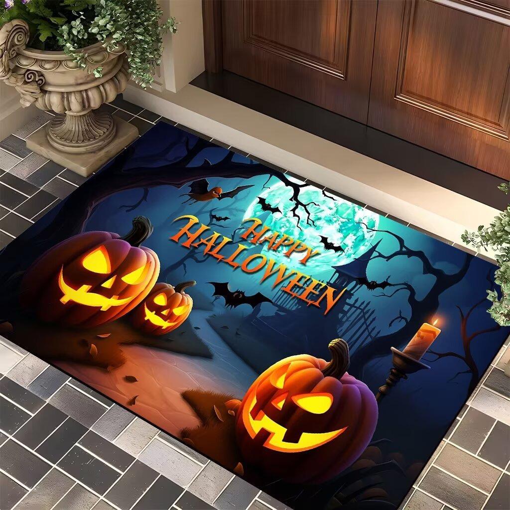 Halloween Themed Doormat Non-Slip Bedroom Kitchen Bathroom Entracne Rugs Living Room Washable Carpet