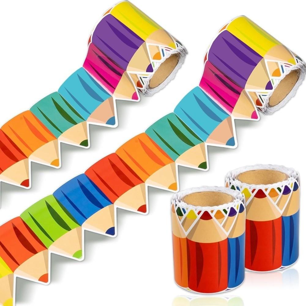 

1 рулон самоклеящейся бумаги для доски, бордюр для доски объявлений, сделай сам, декор для класса, 3 дюйма, декоративные наклейки, поделки ручной работы