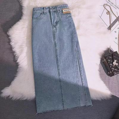 High Waist Mid-Length A-Line Denim Skirt for Women – Autumn/Winter 2023