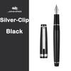 JINHAO 82 Fountain Pen Gold Trim Acrylic Barrel Silver Clip for Writing Calligraphy Signature School Office Supplies Stationery