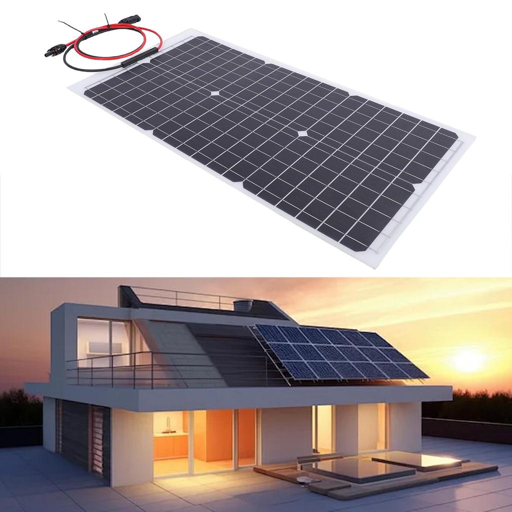 30W 18V Semi Flexible Solar Panels, High Efficiency Solar Cells for Marine Camping Ss
