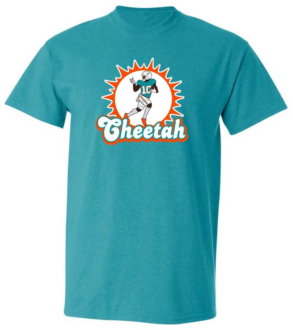Tyreek Hill Miami Dolphins Peace Cheetah Long Short Sleeve T-Shirt XS