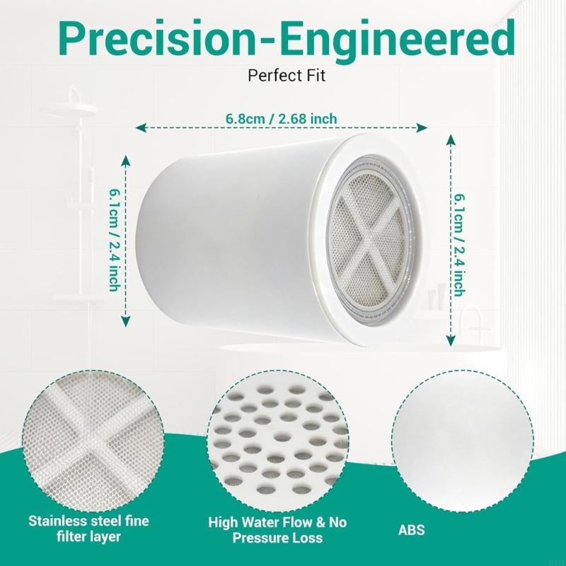 2lots 20 Layer Shower Filter Replacement Cartridges Replacement Shower Filter Inserts For Cleaner Soft Water M4YD