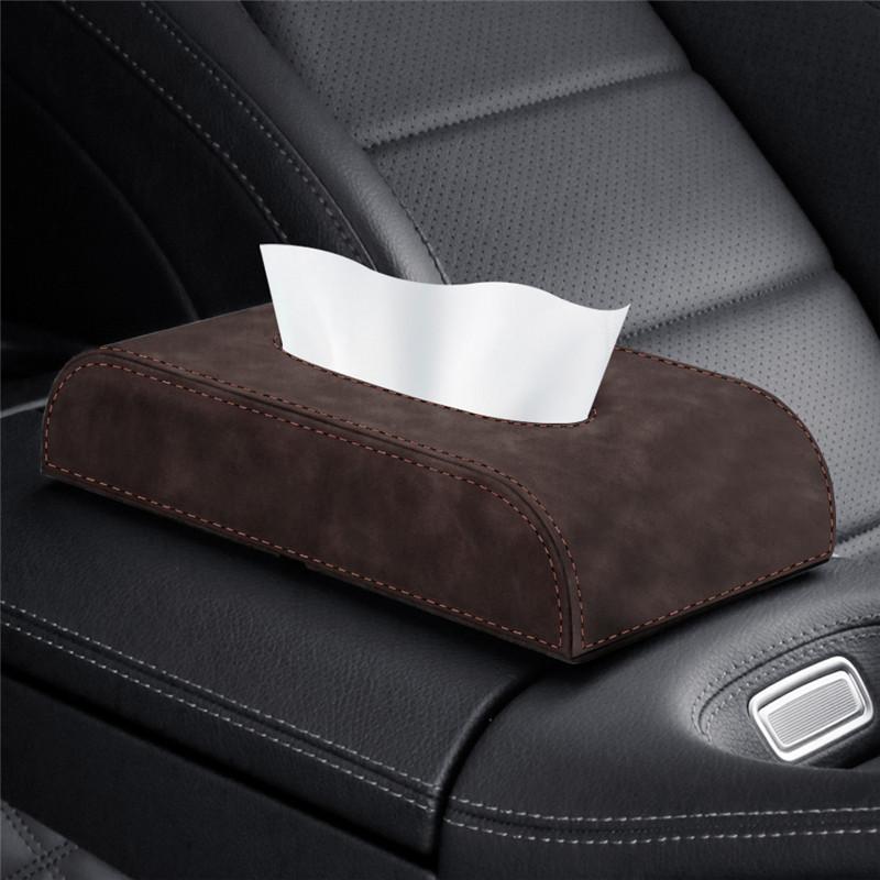 Car Tissue Box Holder Car Center Console Handkerchief Box Dashboard Backseat Pumping Paper Box Armrest Rectangular Tissue Case