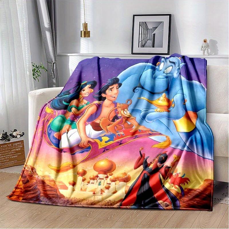 1pc Aladdin Printing Blanket - Soft, All-Season Throw for Office Blanket, Personalized Gift with Adorable Cartoon Design