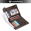 Humerpaul Neue RFID Männer Brieftasche Blockieren Schutz Anti-Diebstahl Scan Männlichen Leder Biflod Kurze Brieftasche Zipper Münzfach Beutel Casual geld Tasche