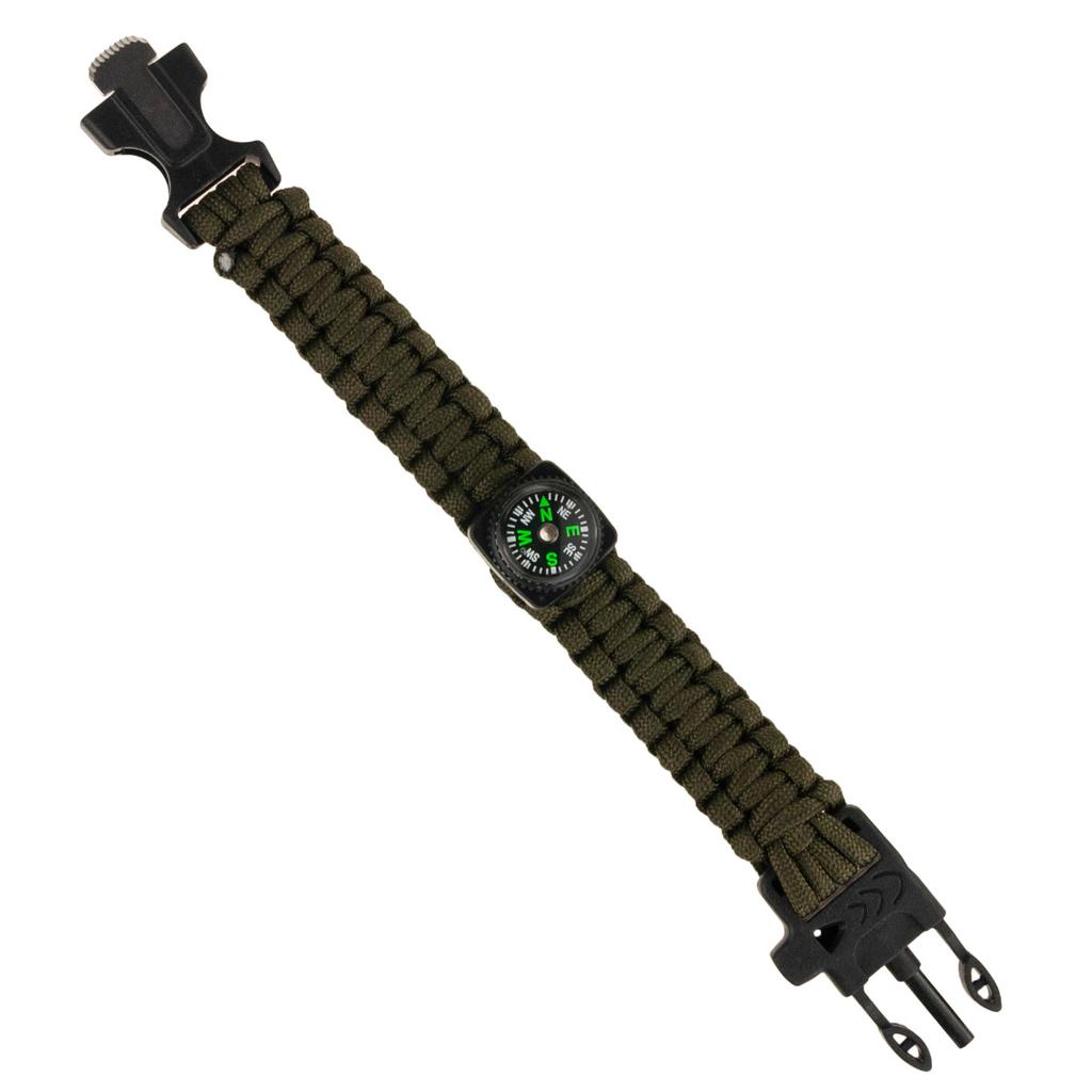 SS88 5-in-1 PARACORD SURVIVAL BRACELET COMPASS TIRN