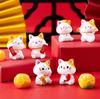 1pcs Figurines Miniature Cute Lucky Cat Micro Landscape Crafts Ornaments For Home Decorations Animal Car Decor Room Accessories