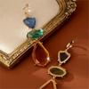 Gold Luxurious Resin Dangle Earring for Women able and Versatile Teardrop Earrings Perfect for Daily Wear or Party
