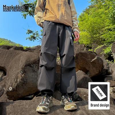 Mark Fairwhale Men's American Techwear Loose Straight Cargo Pants
