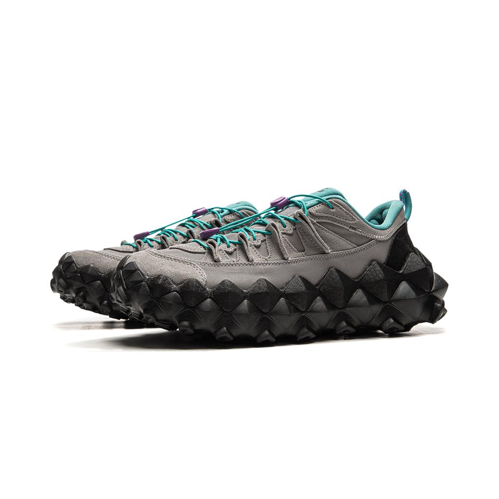 Li Ning Chuan Shan Trend Sports Rebound Rutschfest Abriebfest Low-Top Freizeitschuhe Unisex Freizeitschuhe Grau Schwarz Grün AZGU181-3