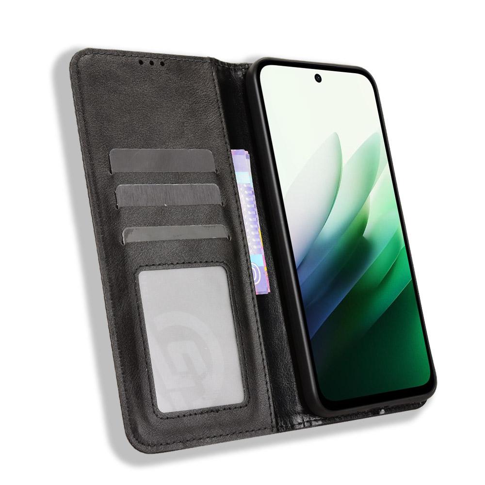 Für Xiaomi Redmi 15 4G (EU) (171 mm) Lederhülle Brieftasche Ständer Retro Textur Handyhülle