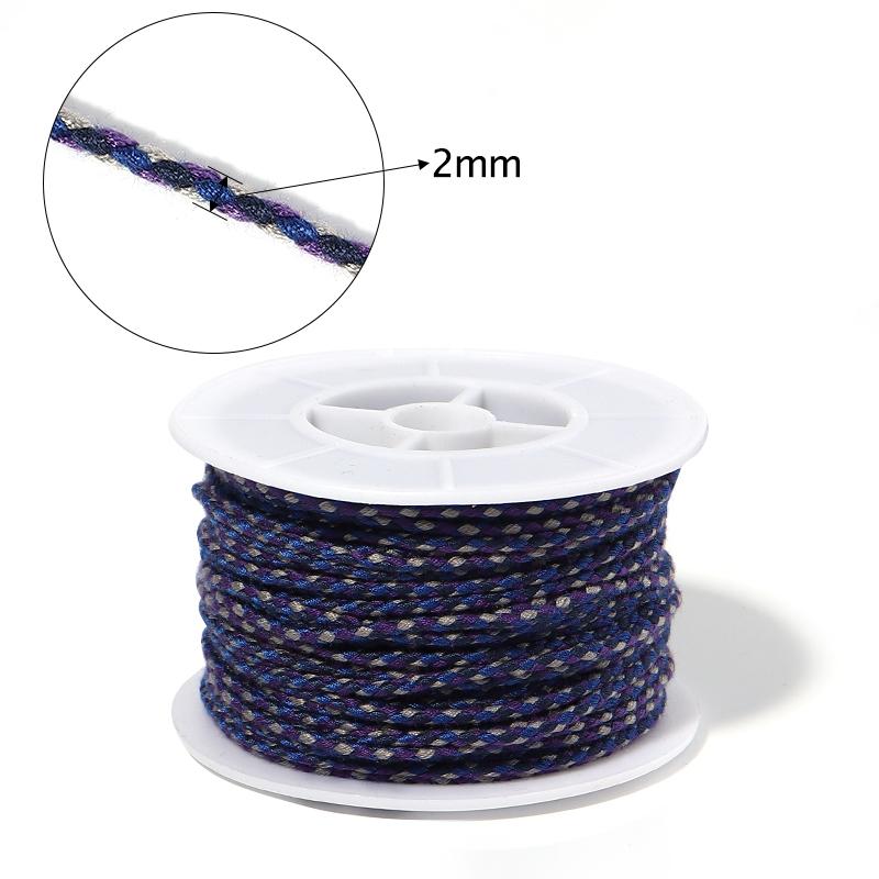 25M/Roll Colorful Cotton Thread Rope Four-Strand Braided Twist Cord for Jewelry Making DIY Bracelet Decoration Lanyard Supplies