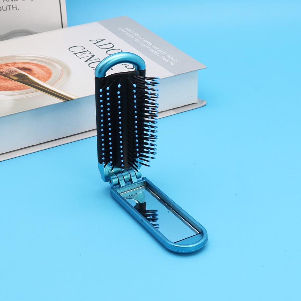 Taşınabilir Katlanabilir Makyaj Aynası ve Air Cushion Saçak Tarağı Seti