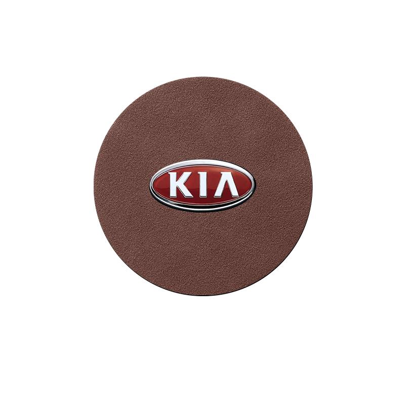 1/2pcs Leather Car Water Coaster Non-Slip Mat Car Bottle Holder Insert Pad For KIA Ceed Rio Sportage R K2 K3 K4 K5 K6 K7 K8 Soul Opeima Ceed Sorento