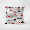 Playing Card Pattern Decorative Pillowcase Bedroom Living Room Square Cushion Pillowcase