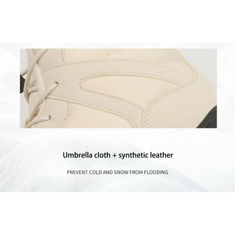 Men's And Women's Snow Boots, Winter Outdoor Hiking Shoes, Waterproof And Warm Fur Lined Casual Hiking Boots