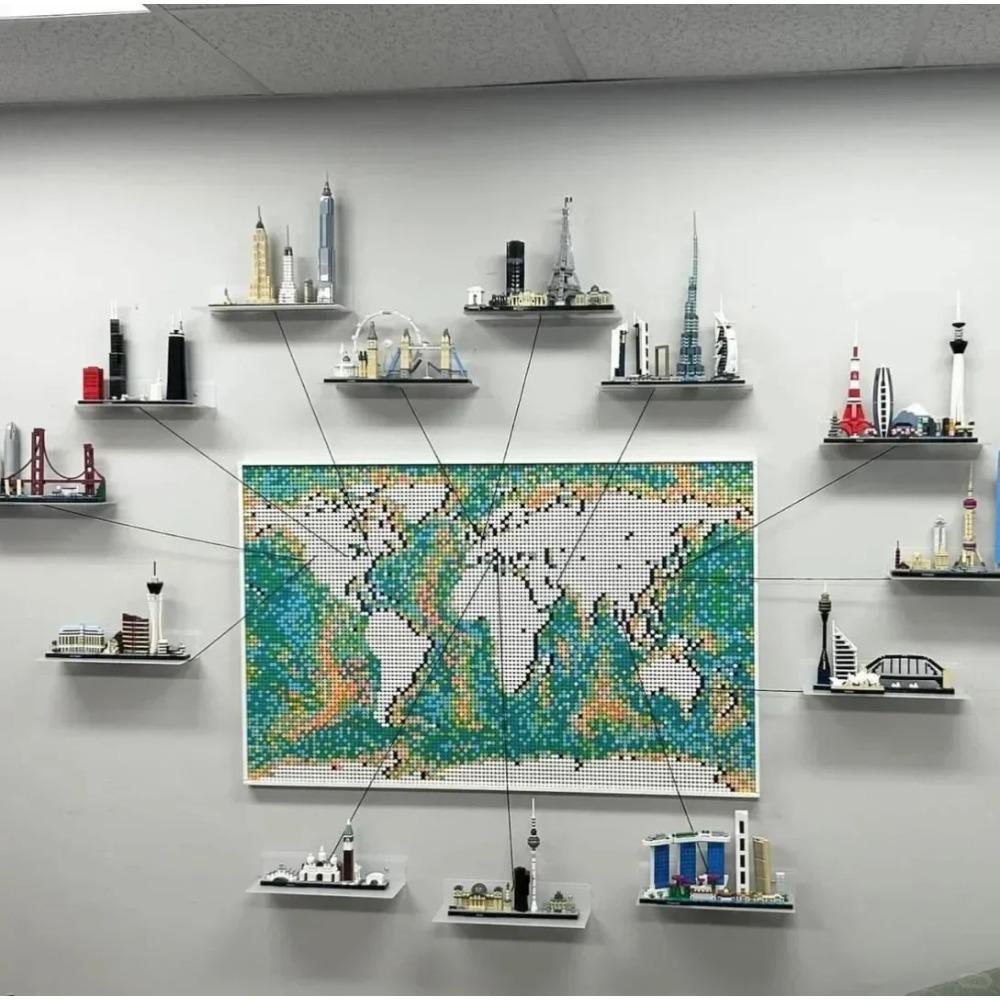 LEGP 2016-2022 Architecture Skylines Collectible Series Of Building Blocks Kit, Collectible Architecture Model Set For Adults