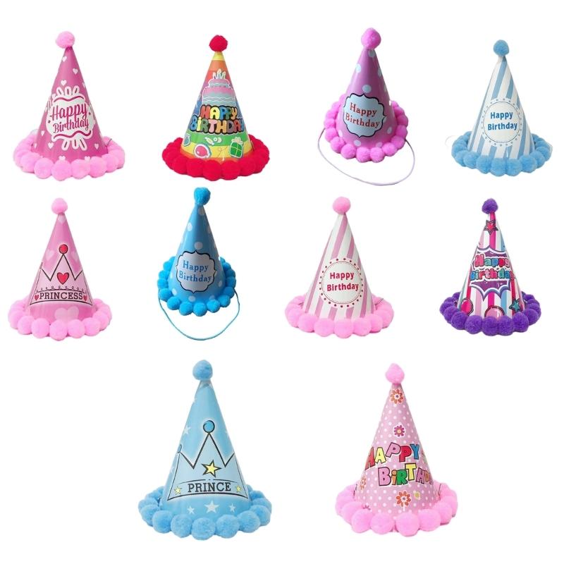 Unisex Birthday Party Hat Children Princess Carnivals Party Props Cap Headwear
