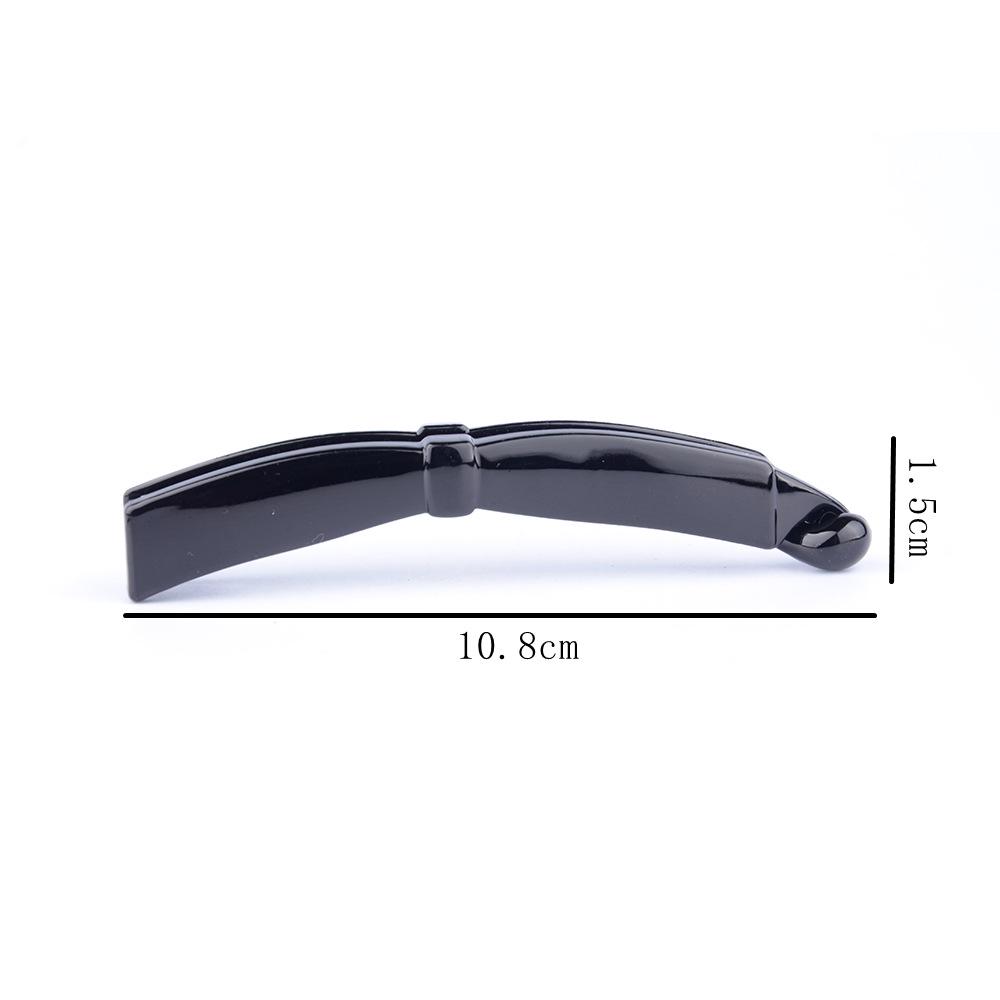 Korean Style Black Large Banana Hair Clip - Vertical Mesh Hair Accessory Hairpin