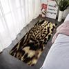 Doormat Flannel Floor Mat Leopard Grain Indoor Foot Rug Bedside Mats Kitchen Corridor Water Absorbent Carpet Ideal Balcony Decor