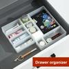 Verstellbare geteilte Aufbewahrungsbox aus Kunststoff für Kosmetik, große Kapazität, Kosmetik-Organizer, Desktop, Schmuck, Make-up-Schubladenbehälter