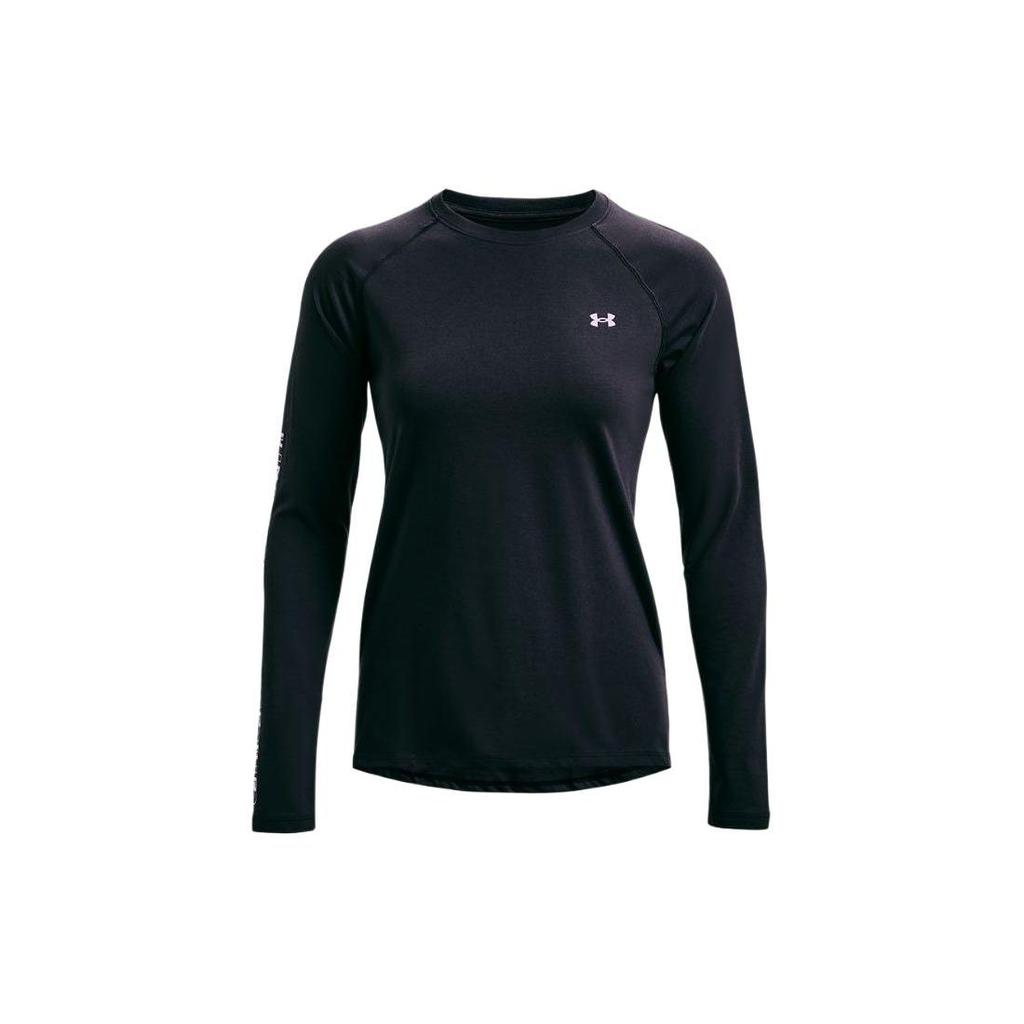 Under Armour Training Graphic Crew Neck Printed Logo Long Sleeve T-Shirt Women Tops Night-Purple 1370761-590