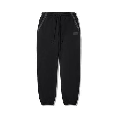 Li Ning Mid Waist Loose Comfortable Simple Versatile Printed Fashion Casual Pants Men Pants AKLVC45-3