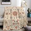 Persian Rug Pattern Throw Lightweight G Flannel Blanket Soft Skinfriendly for Summer Cooling