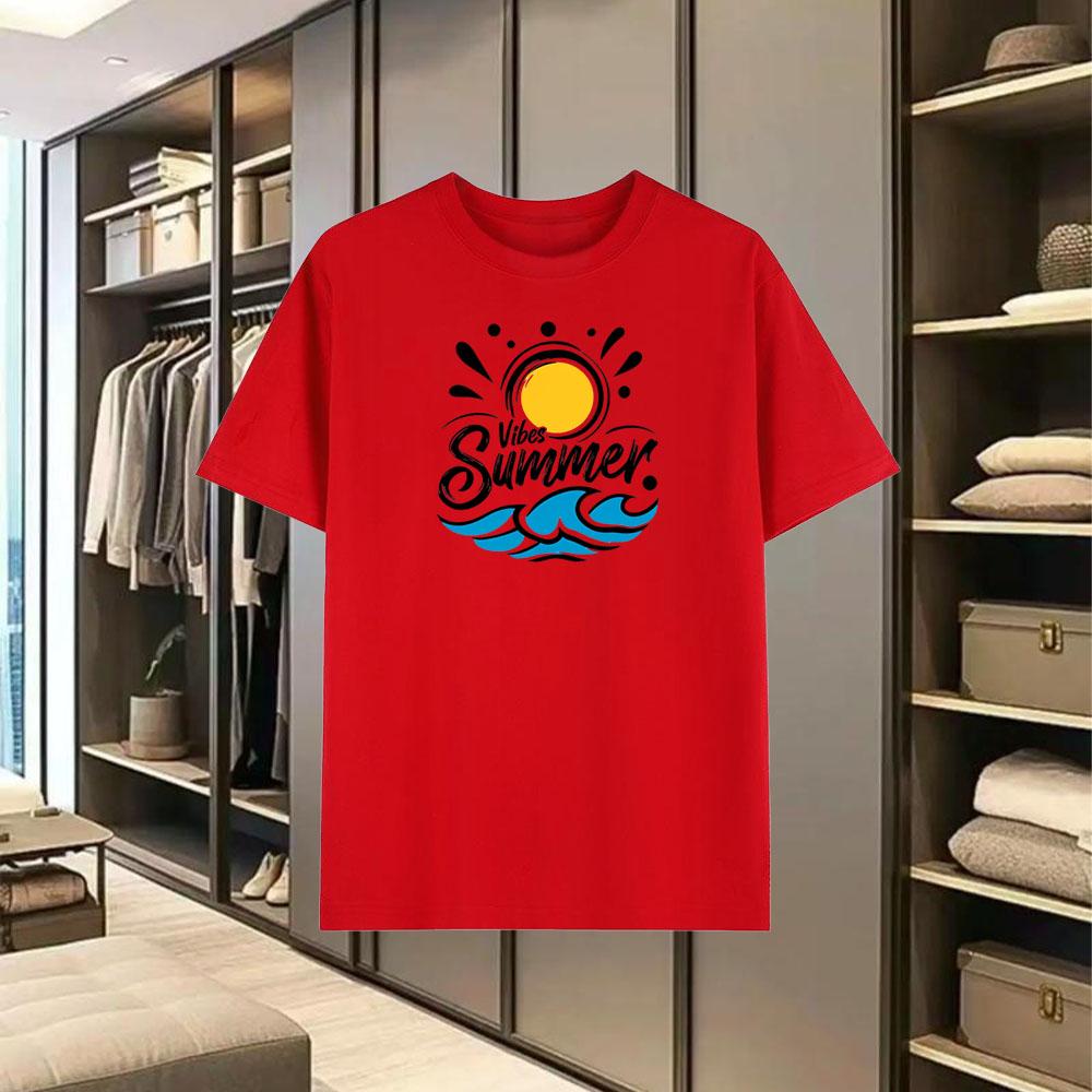 Men's High-Quality 100% Cotton Short - Sleeve T - Shirt for Summer-Casual Comfortable Breathable and Versatile Crew - Neck Top