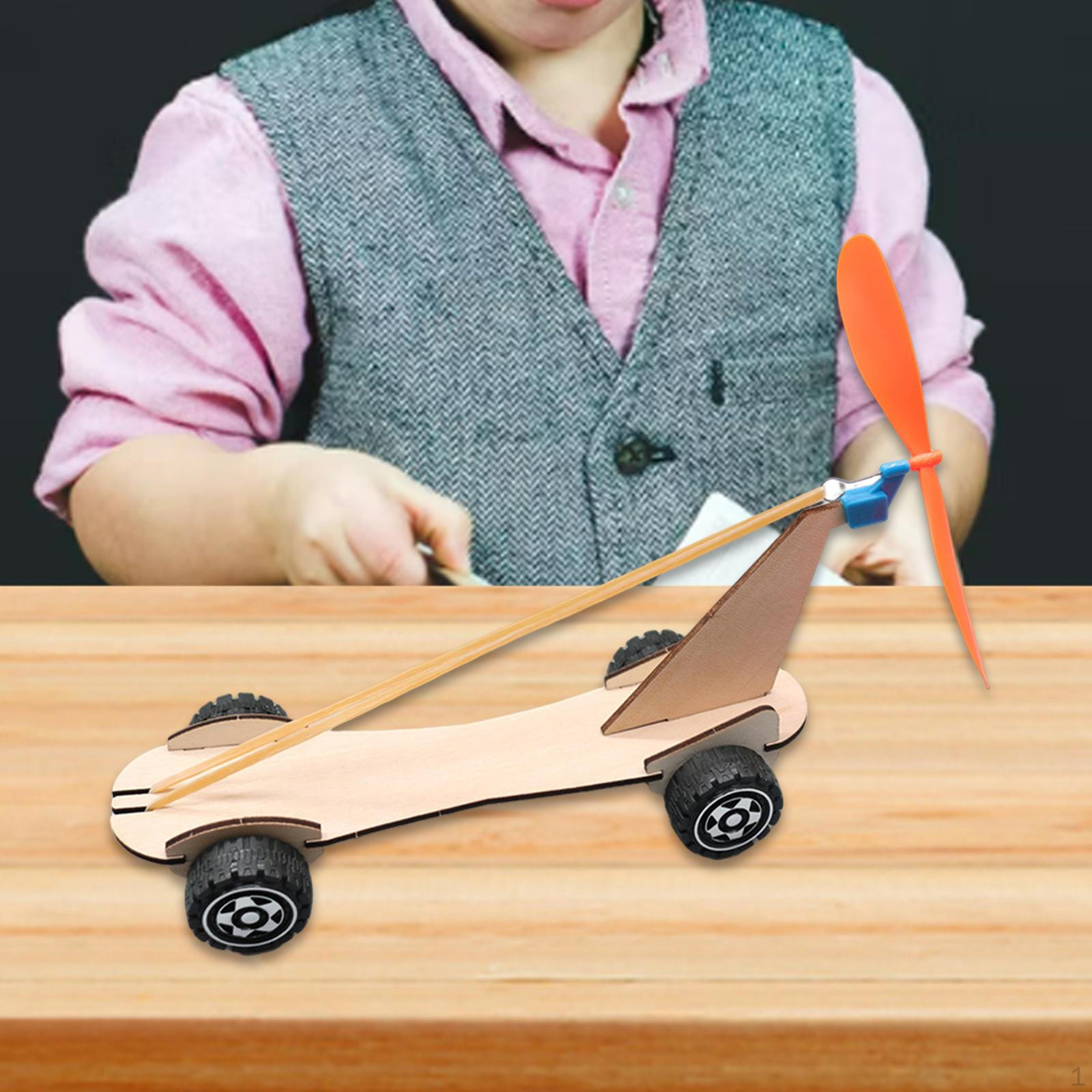Science Experiment Set Physical Scientific diy Assembling Rubber Band Power Car Model