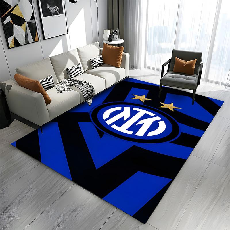 Blaues Inter Mailand Logo Design Gemustertes Teppich ein rutschfester Teppich geeignet für alle Jahreszeiten und jede Umgebung, Geschenk