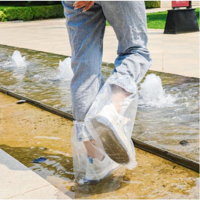 Einweg-Überschuhe Regendicht und Feuchtigkeitsdicht Regentag Schuhüberzieher Rutschfest Transparenter Kunststoff Outdoor Verdickt