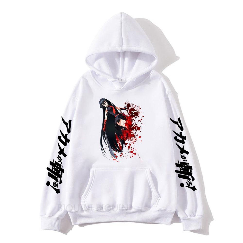 Anime Akame Ga Kill Print Hoodie For Men And Women Harajuku Pullover High Quality Classic Streetwear Classic Simple Long Sleeve