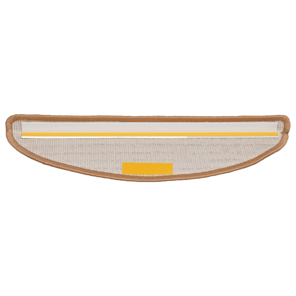 Step Mats 30 pcs 56 x 17 x 3 cm Beige Semi Round